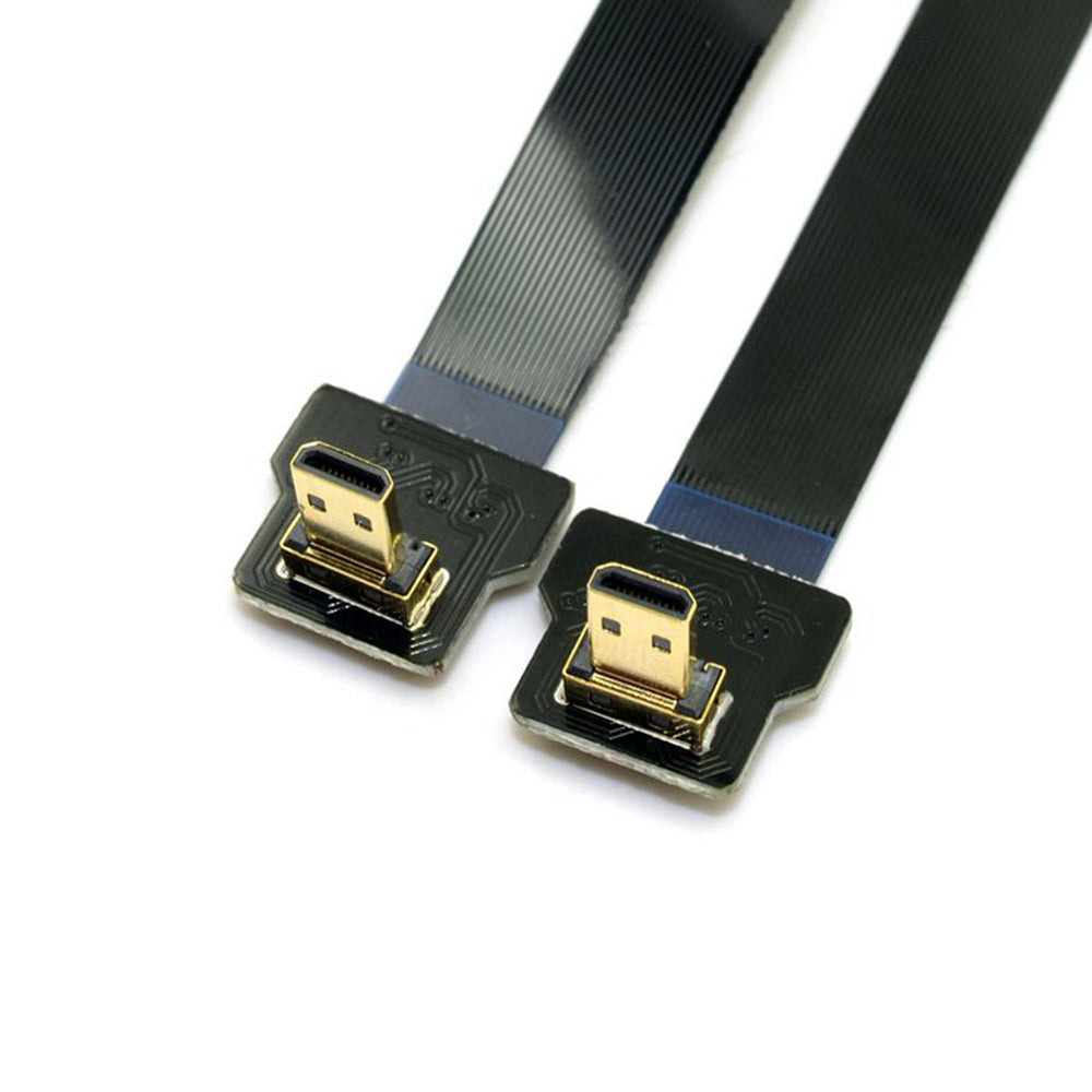 90 Degree Down Angled FPV Micro HDMI Male to HDMI Male FPC Flat Cable for Multicopter Aerial Photography