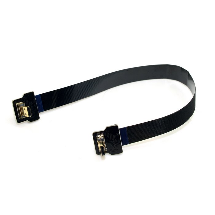 90 Degree Down Angled FPV Micro HDMI Male to HDMI Male FPC Flat Cable for Multicopter Aerial Photography