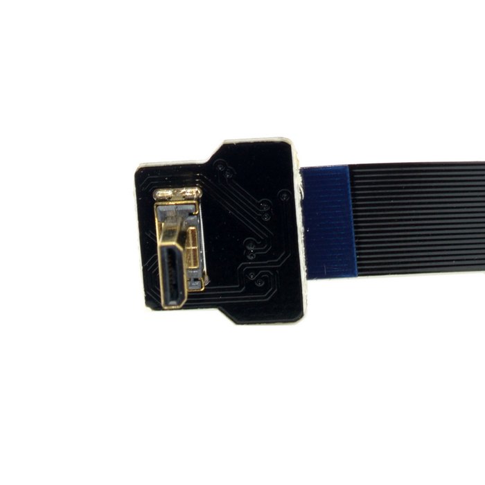 90 Degree Down Angled FPV Micro HDMI Male to HDMI Male FPC Flat Cable for Multicopter Aerial Photography