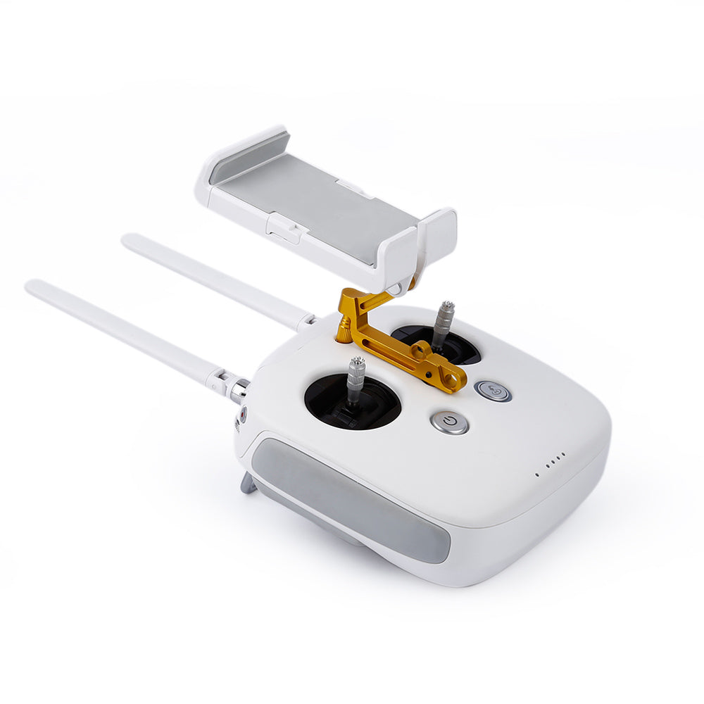 Remote Control CNC Aluminum Display Holder Frame FPV Bracket for DJI Phantom 3 Inspire 1 - Gold Color