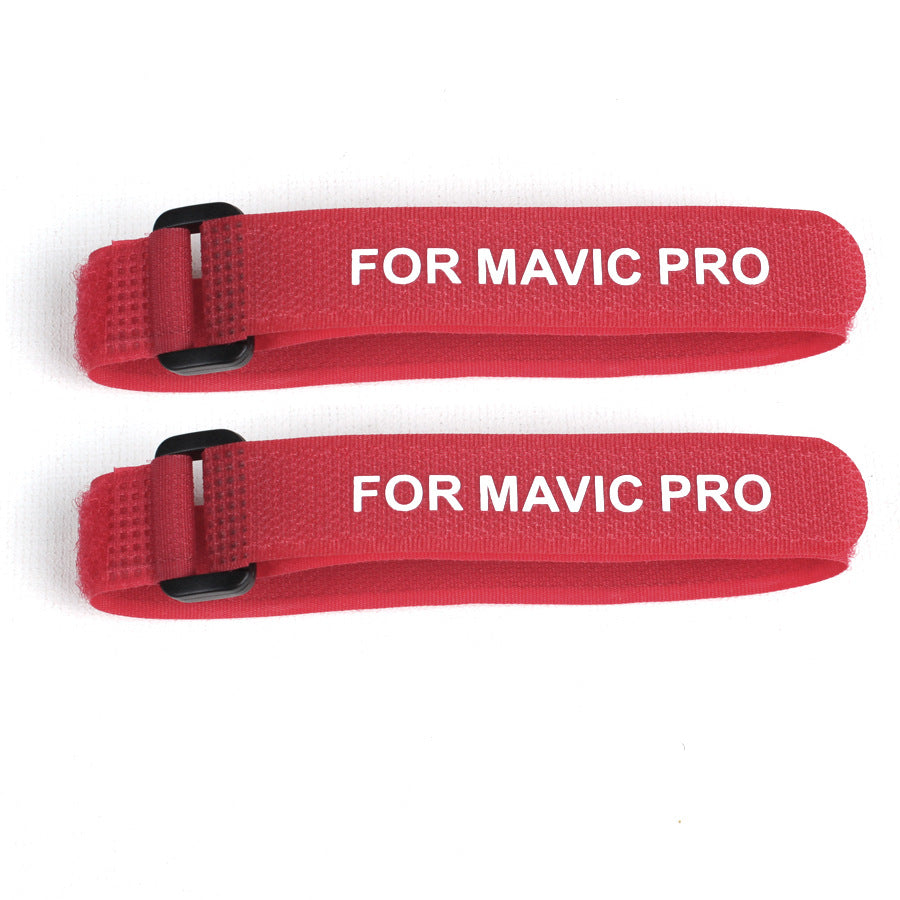 2Pcs/Set Motor / Propellers Protective Belts Stabilizer Enfoldment Fixing Straps for DJI Mavic Pro - Red