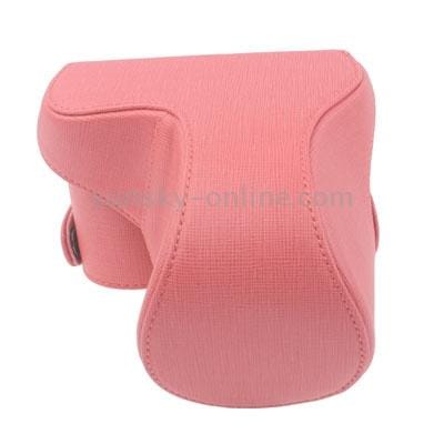 Leather Camera Case Bag for Sony NEX-C3 (White)