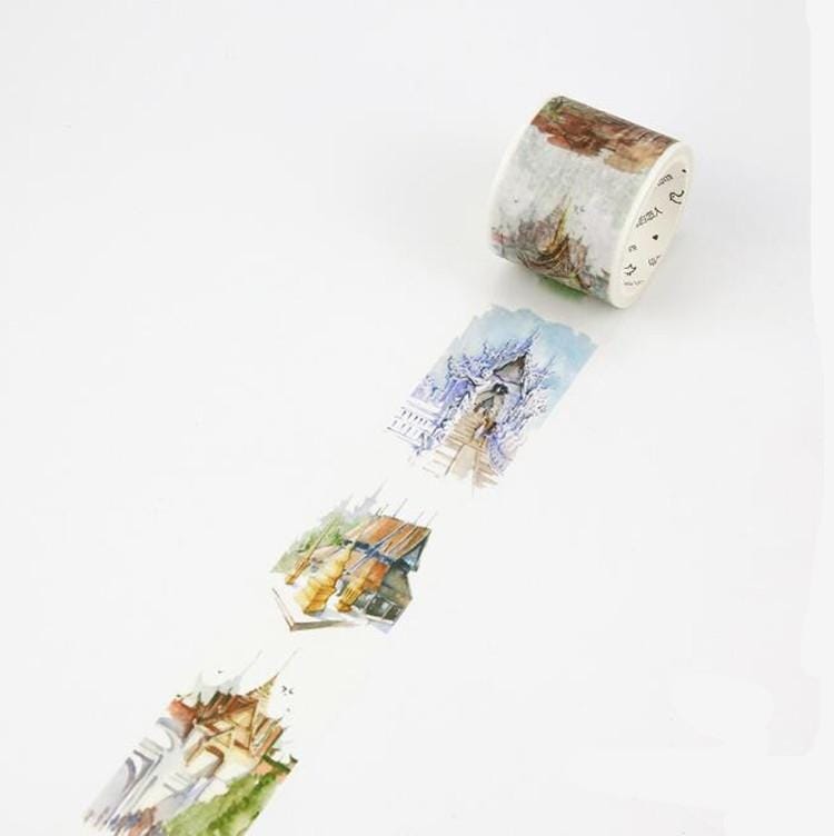 2 Rolls Letter Lover Paper Tape Travel Architectural Sticker (Thailand)