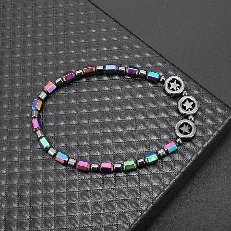 3 PCS Weight-Loss Magnet Anklet Colorful Stone Magnetic Therapy Bracelet Anklet