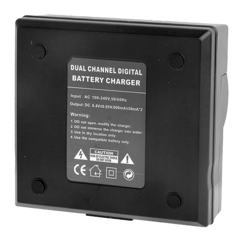 Dual Channel Digital Battery Charger for Canon LP-E8 (Black)
