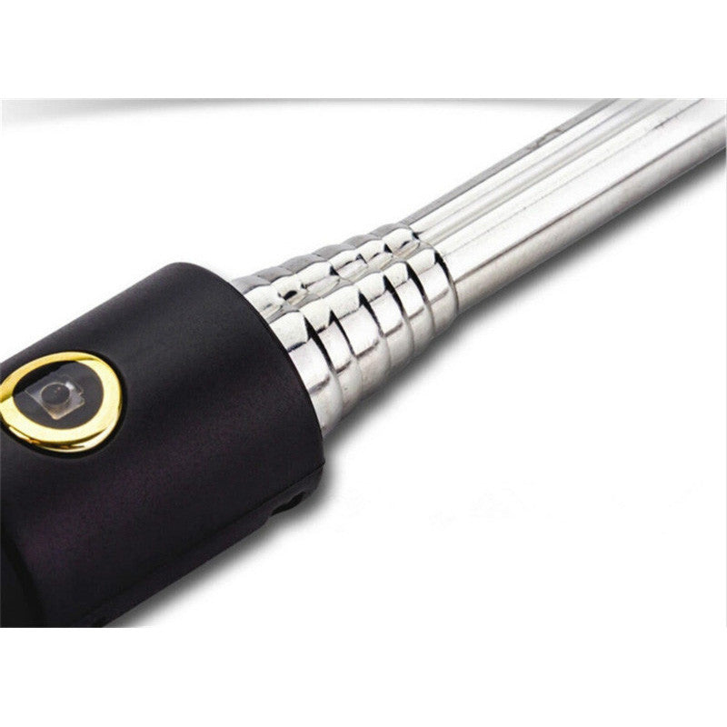 Mini Universal 3.5mm Wire Control Extendable Selfie Stick - Gold