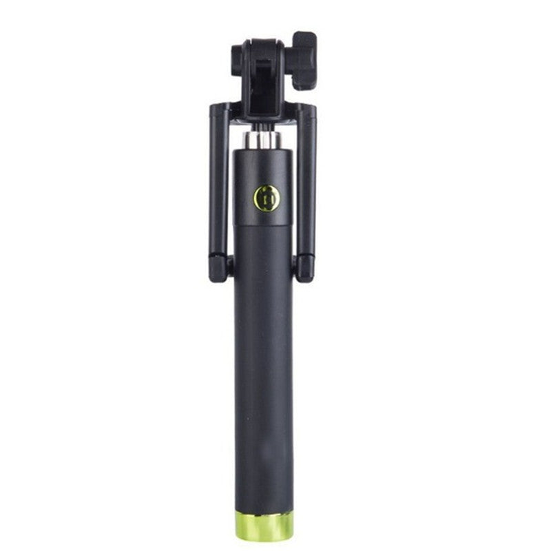 Mini Universal 3.5mm Wire Control Extendable Selfie Stick - Green
