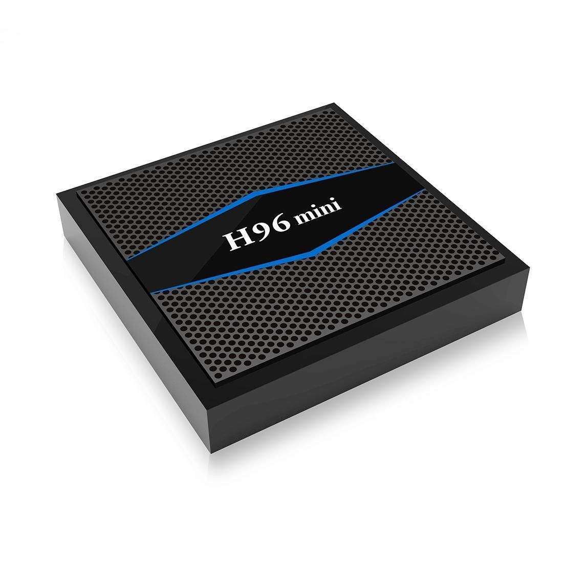 H96mini 4K HD Media Player Smart TV Box with Remote Control, Android 7.1, Amlogic S905W Quad Core ARM Cortex A53 up to 2.0GHz, Dual-WIFI 2.4GHz/5GHz (Black)