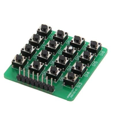 2 PCS High Quality 4 x 4 Matrix Array 16 Key Membrane Switch Keypad Keyboard Module (Green)