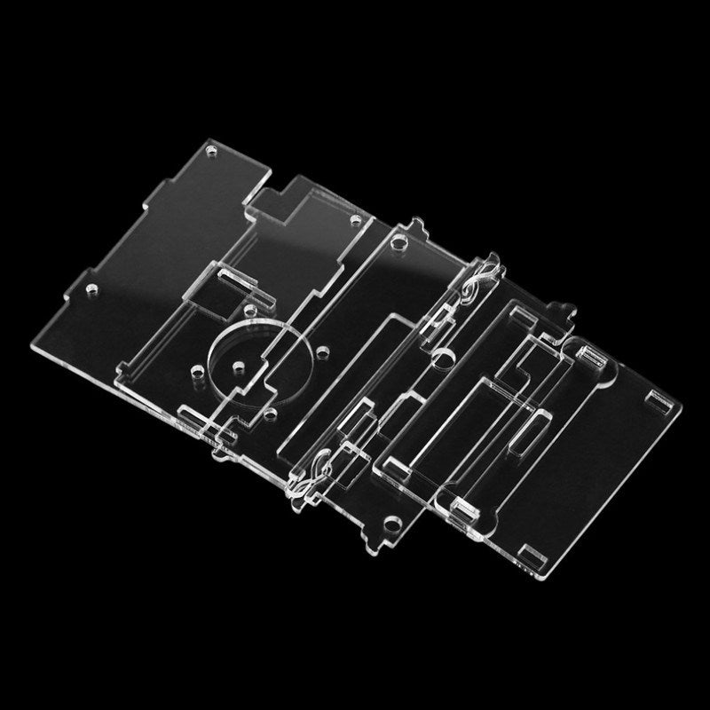 Uniqkart for Raspberry Pi 2/3/B+ Clear Acrylic Case + Cooling Fan + Heatsink