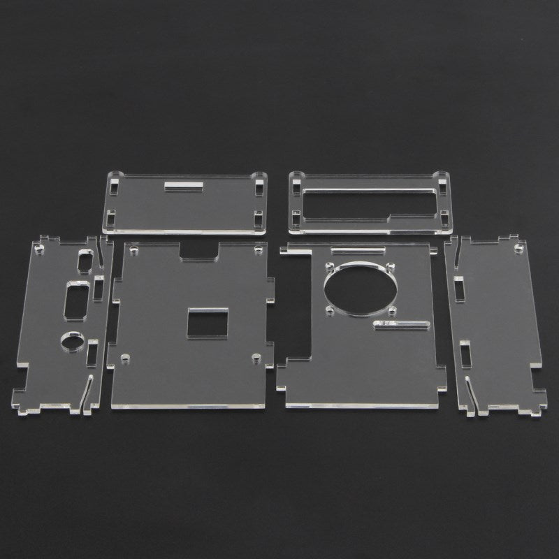 Uniqkart for Raspberry Pi 2/3/B+ Clear Acrylic Case + Cooling Fan + Heatsink