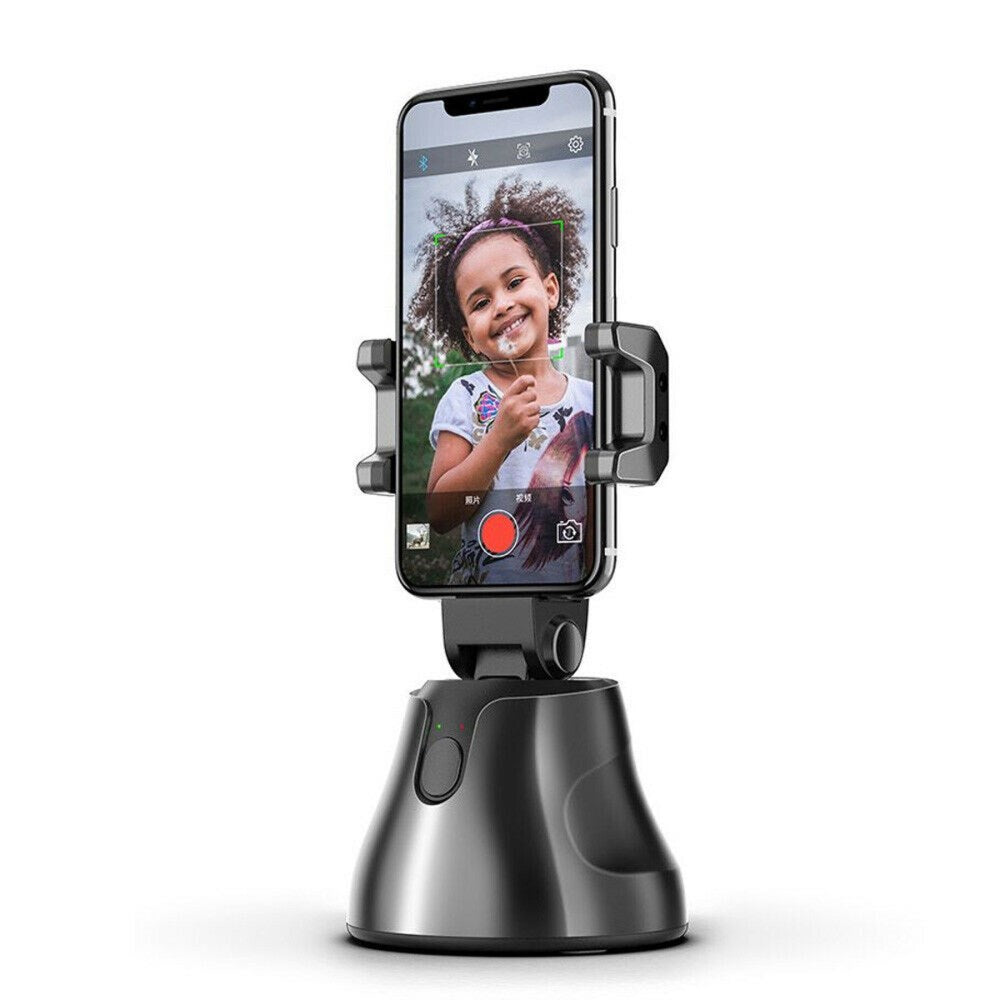 YT360 Smart Shooting Camera Phone Holder Stick Auto Face Tracking Intelligent Gimbal - Black