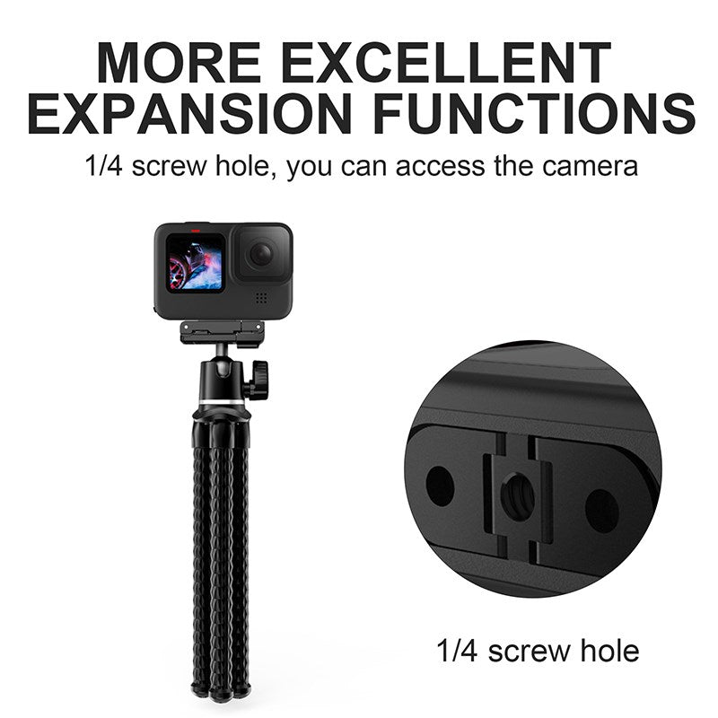 Uniqkart Adapter Mount with 1/4 Tripod Port for Gopro Hero 9/8 Max Action Camera