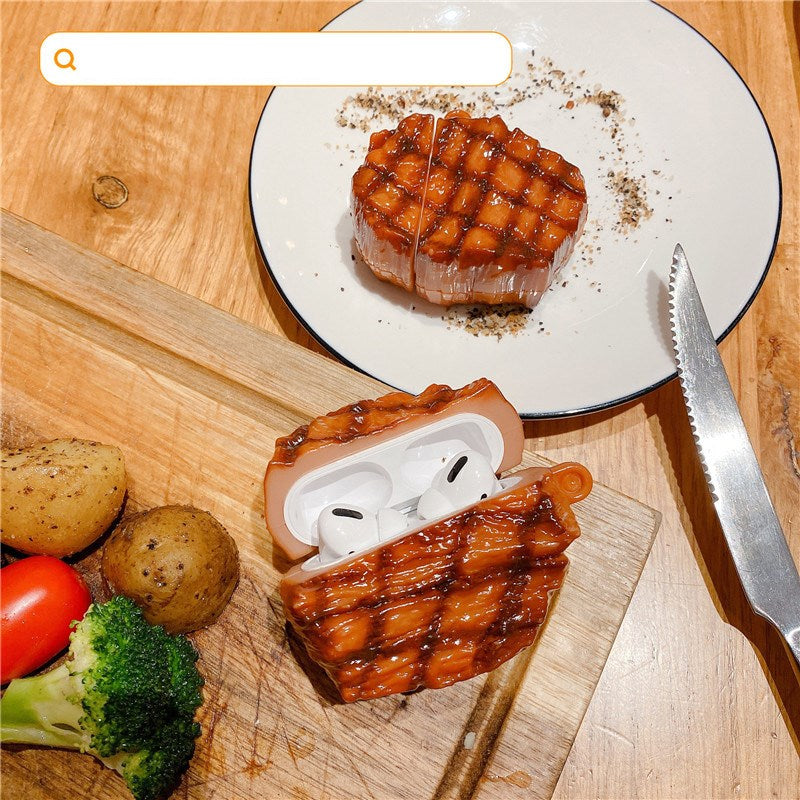 Uniqkart for Airpods 1/2 Pro Silicone Case French Steak Wireless Earphones Protector - Uniqkart for Airpods 1/2