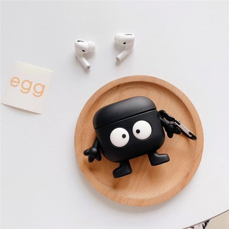 Uniqkart for Airpods 1/2 Pro Silicone Case Charcoal Ball Wireless Bluetooth Earphones Protector - Uniqkart for Airpods Pro