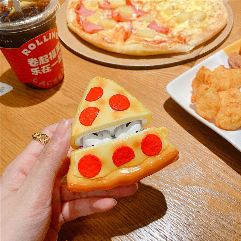 Uniqkart for Airpods 1/2 Pro Case Protector Pizza Silicone Bluetooth Earphone Cover - Uniqkart for Airpods Pro