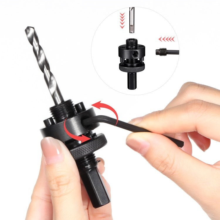 23Pcs Hole Saw Set 38mm Hole Opener Hole Saw Tooth Cutting Opener HSS Bi-Metal Cutter Drill Bit (MOQ: 300) - Red