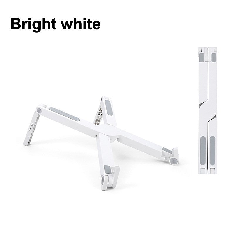 Foldable Cooling Laptop Tablet Stand with Non-slip Notebook Stand Holder - White