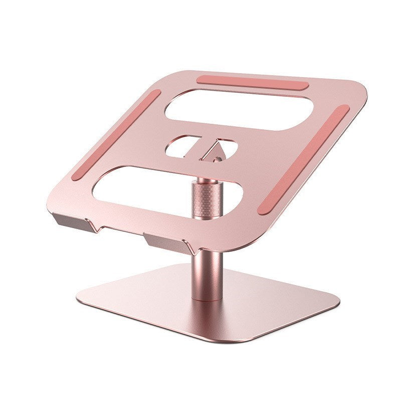 Single-arm Structure Aluminum Laptop Riser Adjustable Stand Notebook Holder for 11-17.3 inch - Pink