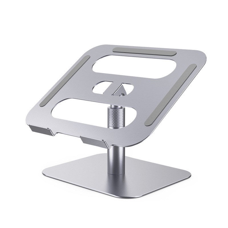 Single-arm Structure Aluminum Laptop Riser Adjustable Stand Notebook Holder for 11-17.3 inch - Silver