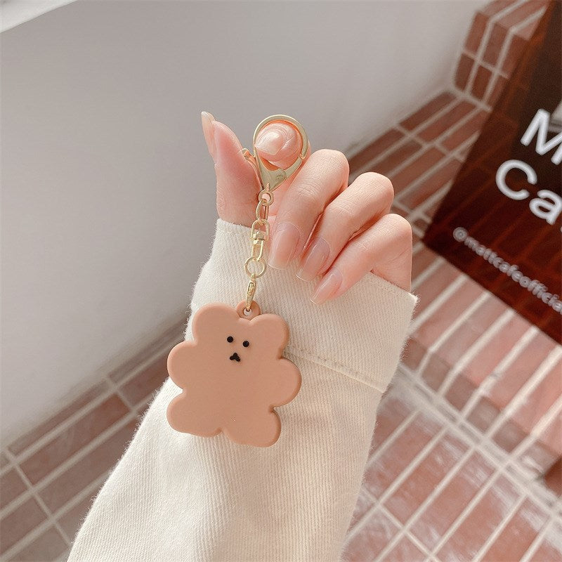 Uniqkart for Apple AirTag Case Cookie Bear Tracker Cover - Brown