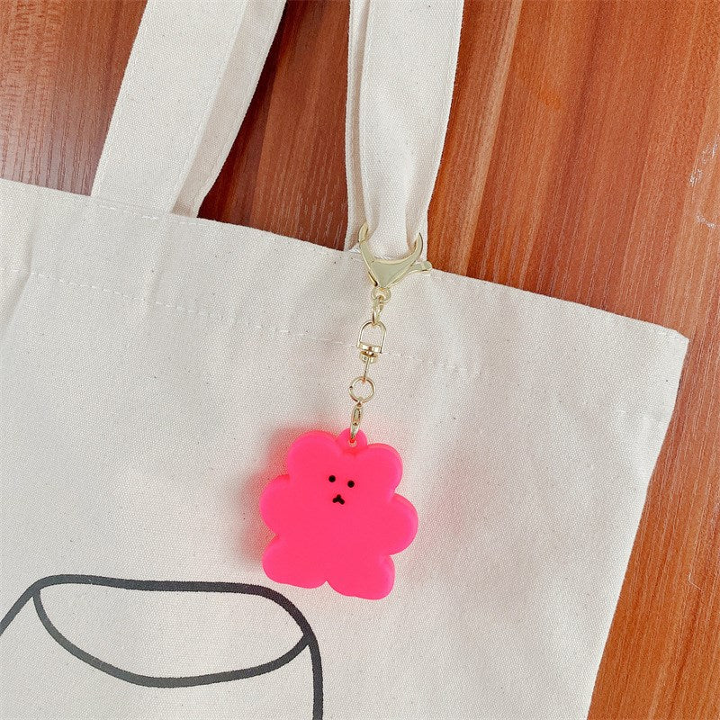 Uniqkart for Apple AirTag Case Cookie Bear Tracker Cover - Rose