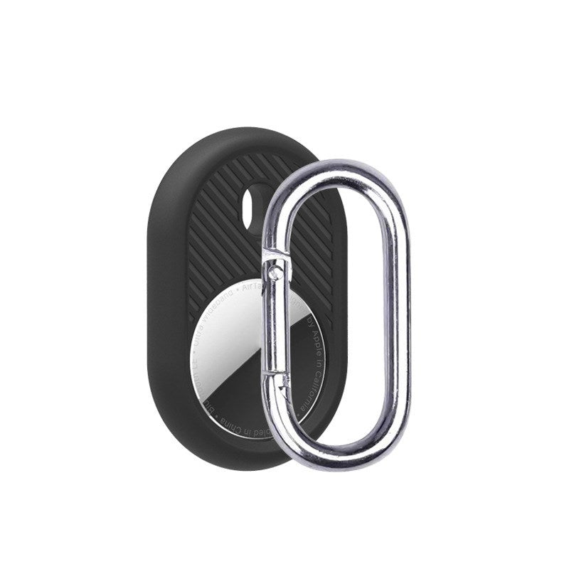 Uniqkart for Apple AirTag Case Tracker Cover Silicone Protector with Carabiner - Style A