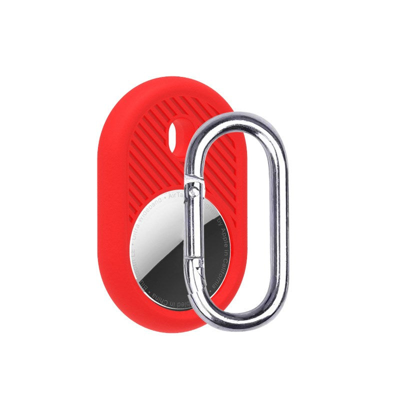 Uniqkart for Apple AirTag Case Tracker Cover Silicone Protector with Carabiner - Style F
