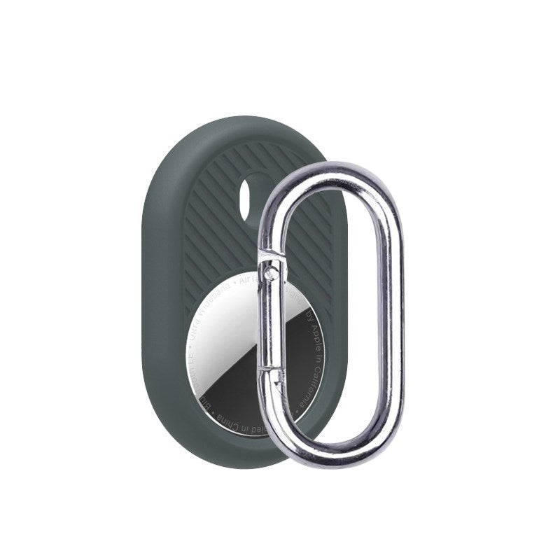 Uniqkart for Apple AirTag Case Tracker Cover Silicone Protector with Carabiner - Style J