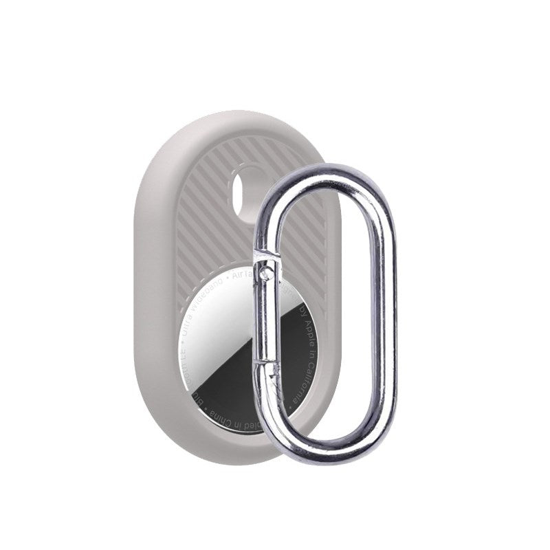 Uniqkart for Apple AirTag Case Tracker Cover Silicone Protector with Carabiner - Style K