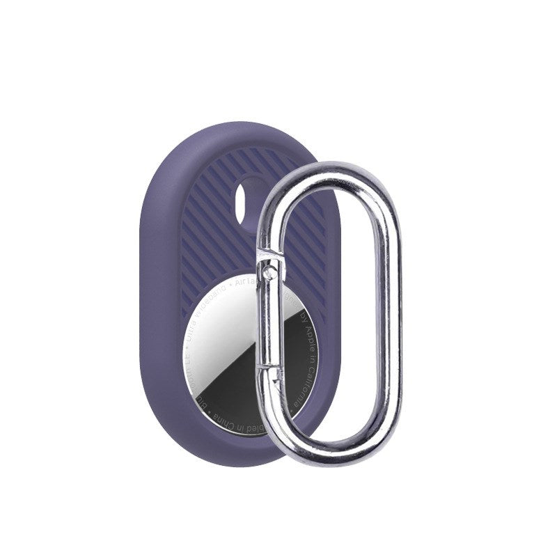Uniqkart for Apple AirTag Case Tracker Cover Silicone Protector with Carabiner - Style L