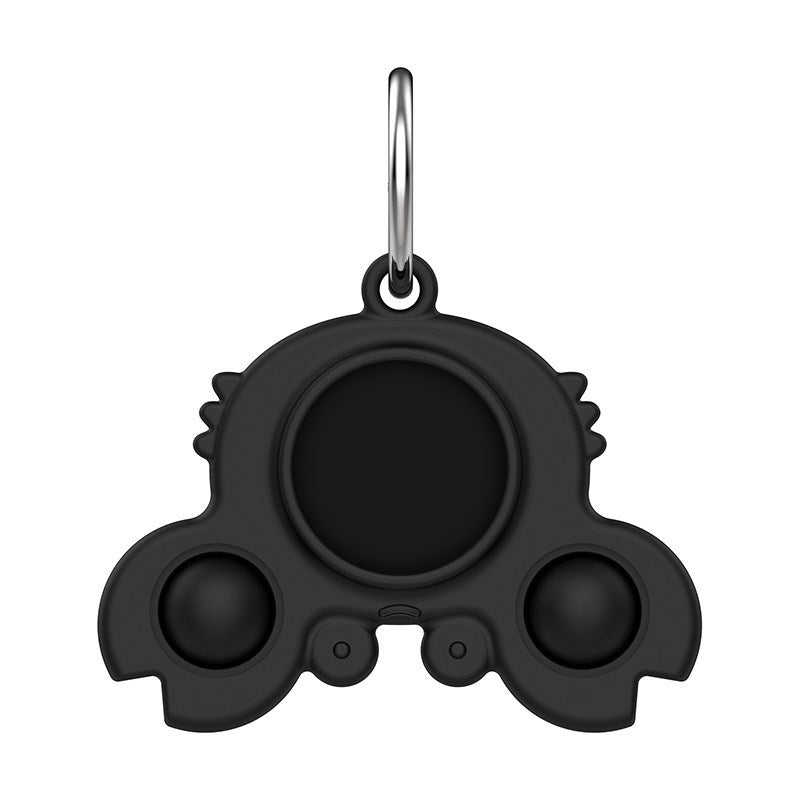 Uniqkart for Apple AirTag Silicone Case Cover Bluetooth Location Tracker Protector - Black