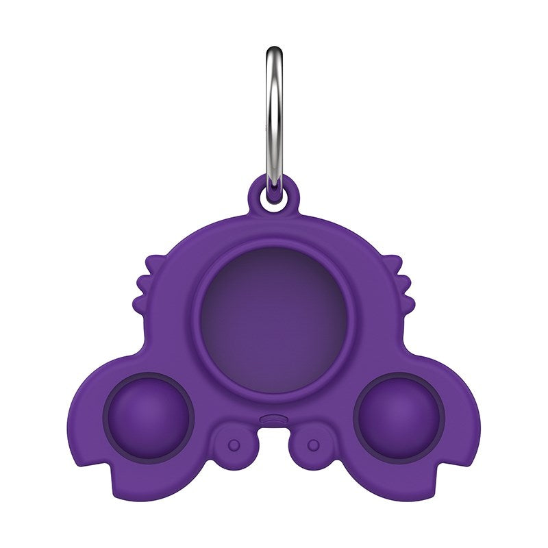 Uniqkart for Apple AirTag Silicone Case Cover Bluetooth Location Tracker Protector - Purple