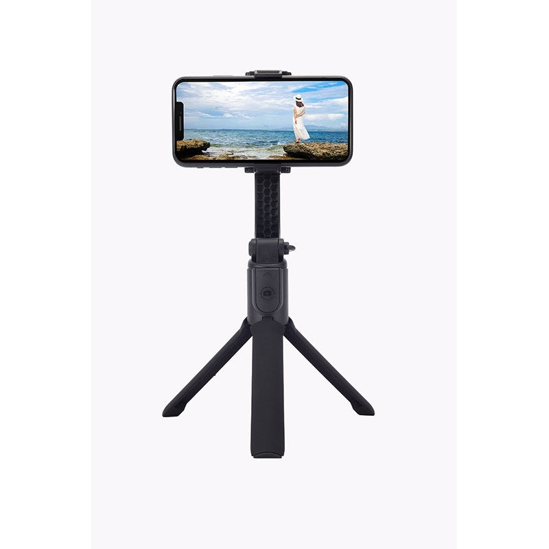 H5 Anti-shake Stabilizer Phone Holder Tripod Mount Selfie Stick - Black