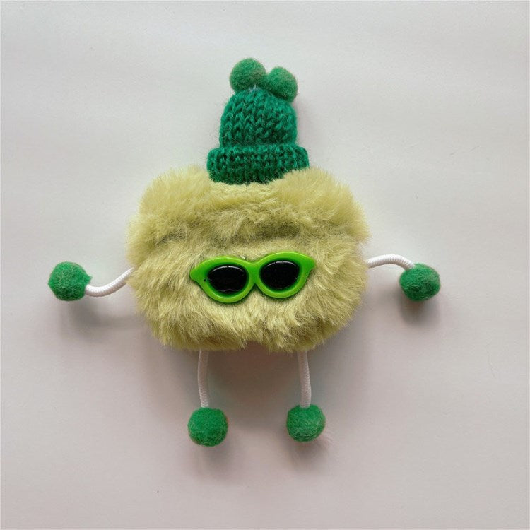 for Apple AirPods Pro/1/2/3/with Charging Case (2016)/with Wireless Charging Case (2019)/with Charging Case (2019) Earphone Box Cover Plush Monster Doll Bluetooth Earbud Case - Green/for AirPods 3