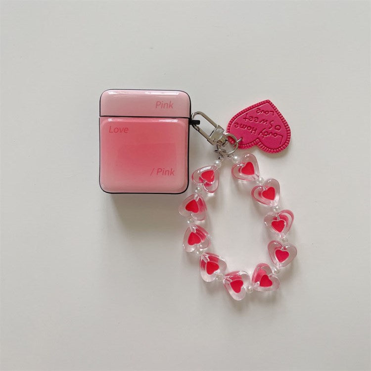 for Apple AirPods Pro/1/2/3/with Charging Case (2016)/with Wireless Charging Case (2019)/with Charging Case (2019) Charging Box Cover Square Bluetooth Earphone Case - Pink/for AirPods 1/2