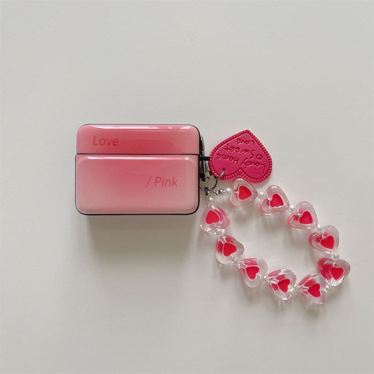 for Apple AirPods Pro/1/2/3/with Charging Case (2016)/with Wireless Charging Case (2019)/with Charging Case (2019) Charging Box Cover Square Bluetooth Earphone Case - Pink/for AirPods Pro