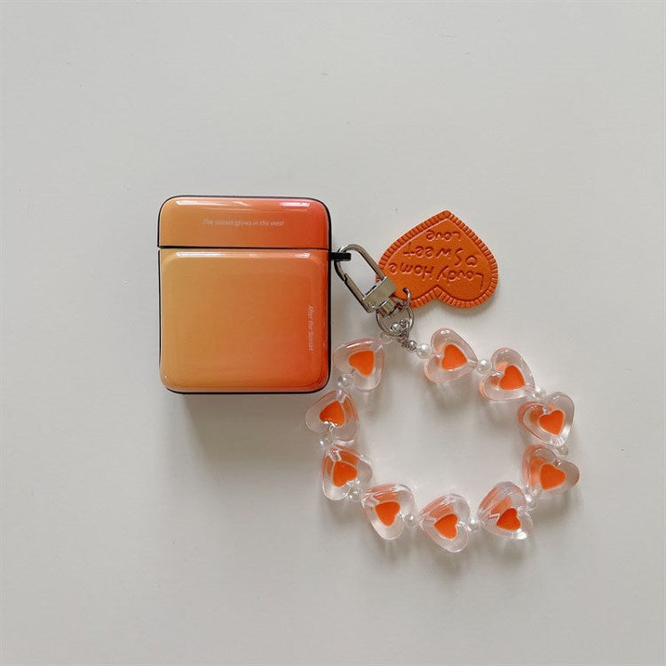 for Apple AirPods Pro/1/2/3/with Charging Case (2016)/with Wireless Charging Case (2019)/with Charging Case (2019) Charging Box Cover Square Bluetooth Earphone Case - Orange/for AirPods 1/2