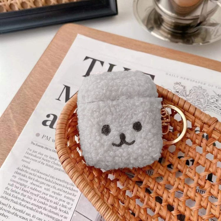 for Apple AirPods Pro/1/2/3/with Charging Case (2016)/with Wireless Charging Case (2019)/with Charging Case (2019) Earphone Box Case Plush Bluetooth Earbud Cover - Grey/for AirPods 1/2