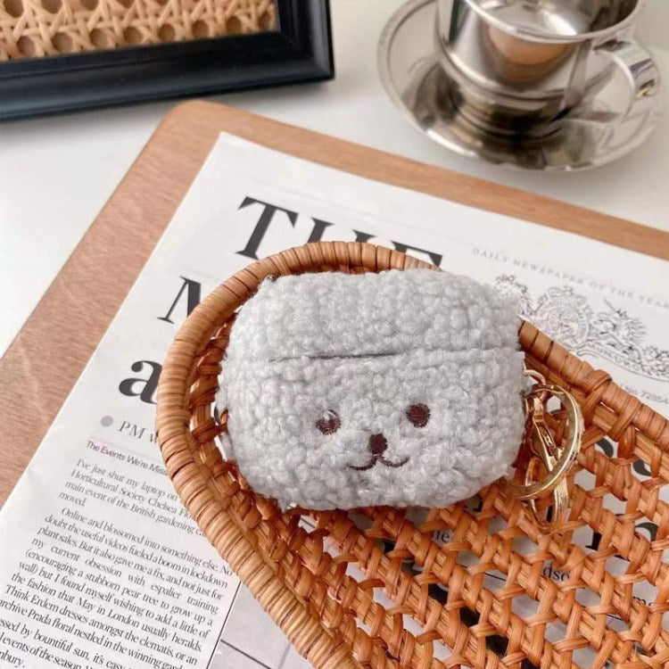 for Apple AirPods Pro/1/2/3/with Charging Case (2016)/with Wireless Charging Case (2019)/with Charging Case (2019) Earphone Box Case Plush Bluetooth Earbud Cover - Grey/for AirPods Pro