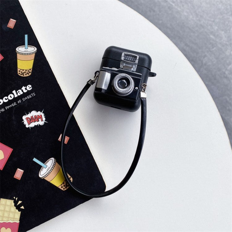 for Apple AirPods Pro/1/2/3/with Charging Case (2016)/with Wireless Charging Case (2019)/with Charging Case (2019) Earphone Box Cover Camera Shaped Silicone Case - for AirPods 1/2