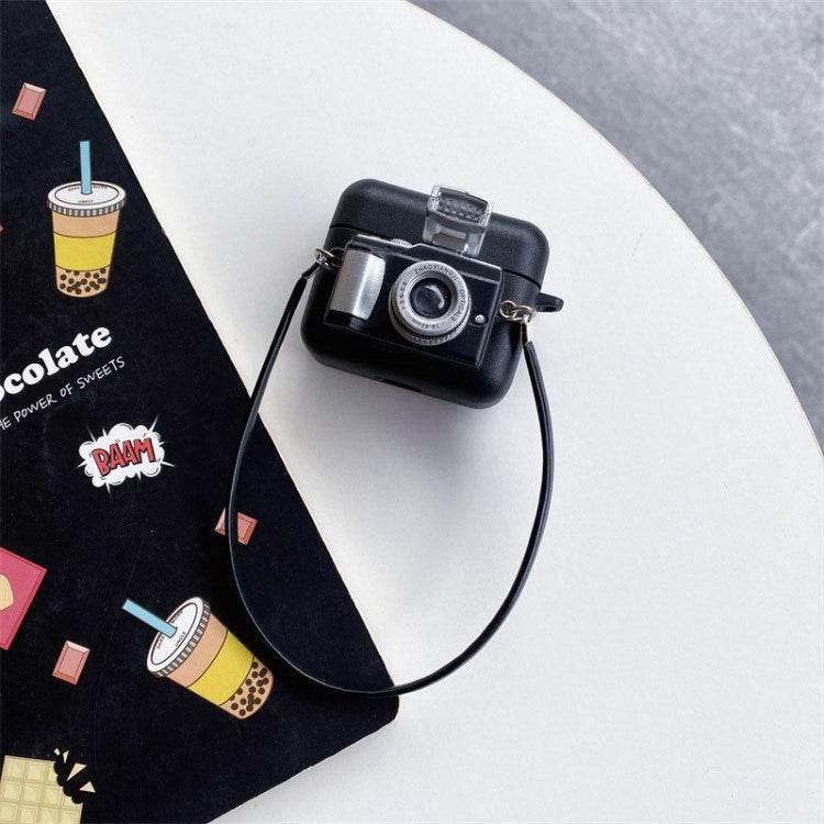 for Apple AirPods Pro/1/2/3/with Charging Case (2016)/with Wireless Charging Case (2019)/with Charging Case (2019) Earphone Box Cover Camera Shaped Silicone Case - for AirPods 3