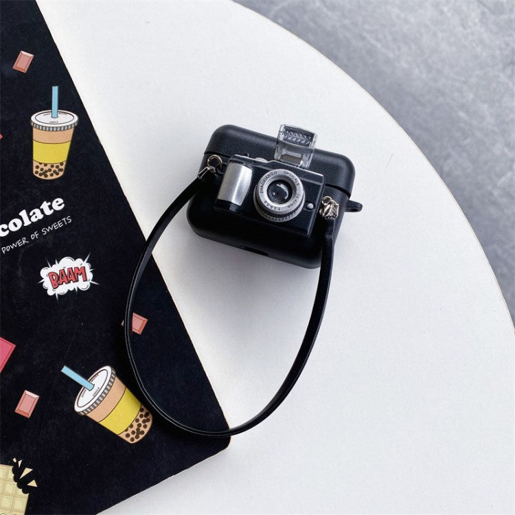 for Apple AirPods Pro/1/2/3/with Charging Case (2016)/with Wireless Charging Case (2019)/with Charging Case (2019) Earphone Box Cover Camera Shaped Silicone Case - for AirPods Pro