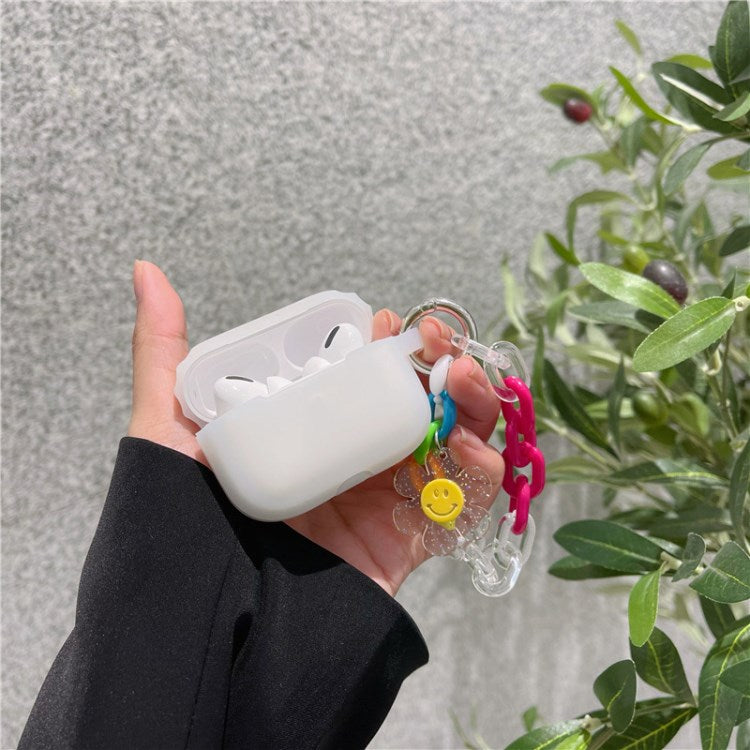 for Apple AirPods Pro/1/2/3/with Charging Case (2016)/with Wireless Charging Case (2019)/with Charging Case (2019) Earphone Box Cover Rose Bracelet Earbuds Case - White/for AirPods 3