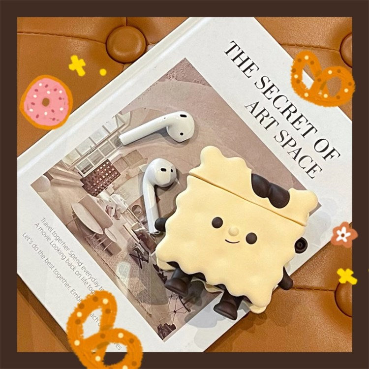 for Apple AirPods Pro/1/2/3/with Charging Case (2016)/with Wireless Charging Case (2019)/with Charging Case (2019) Earphone Box Cover Yellow Biscuits Earbuds Case - for AirPods 3