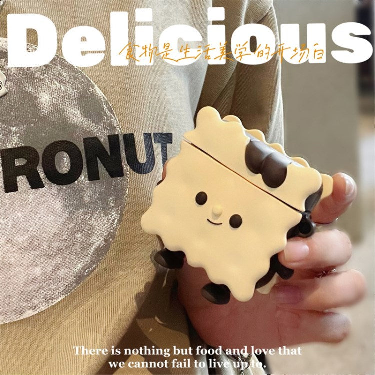 for Apple AirPods Pro/1/2/3/with Charging Case (2016)/with Wireless Charging Case (2019)/with Charging Case (2019) Earphone Box Cover Yellow Biscuits Earbuds Case - for AirPods Pro