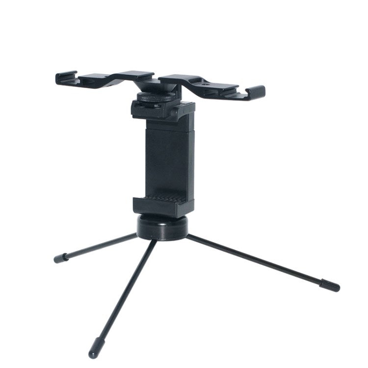 Camera Extension Mount Shoe Shoe Phone Clip Tripod Microphone Video Light Holder Stand - Black