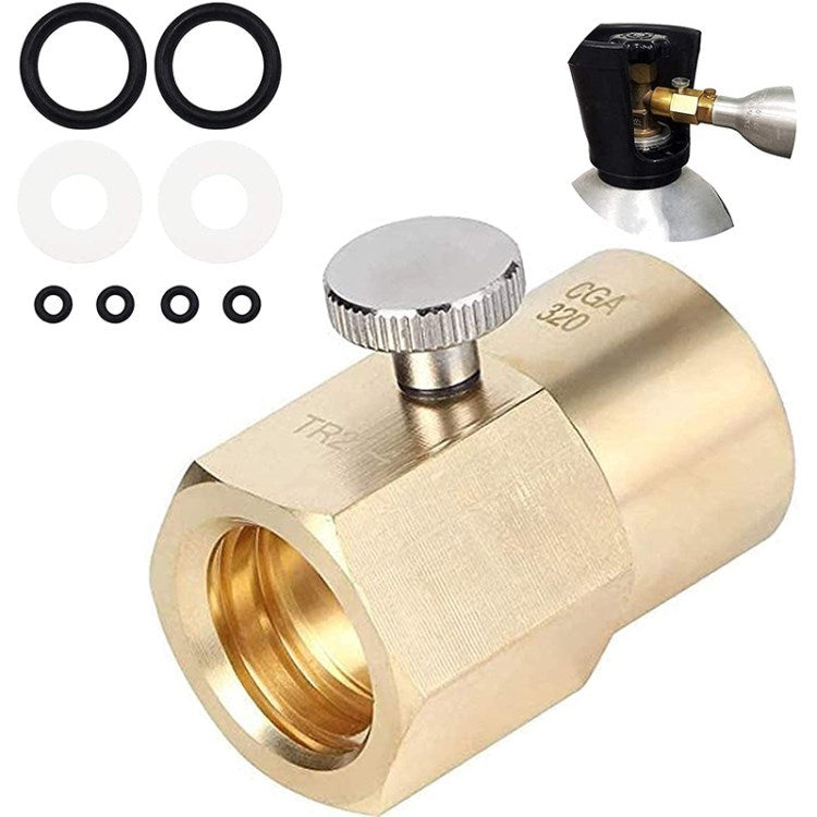 CGA320 to TR21.4 Soda Bottle Soda Water Cylinder CO2 Refill Connector Soda CO2 Adapter Replacement Parts