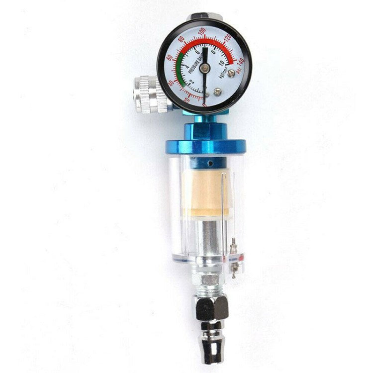 Air Adjusting Regulator Valve with Pressure Gauge Water Trap Filter for Paint Gun Air Pressure Cleaner