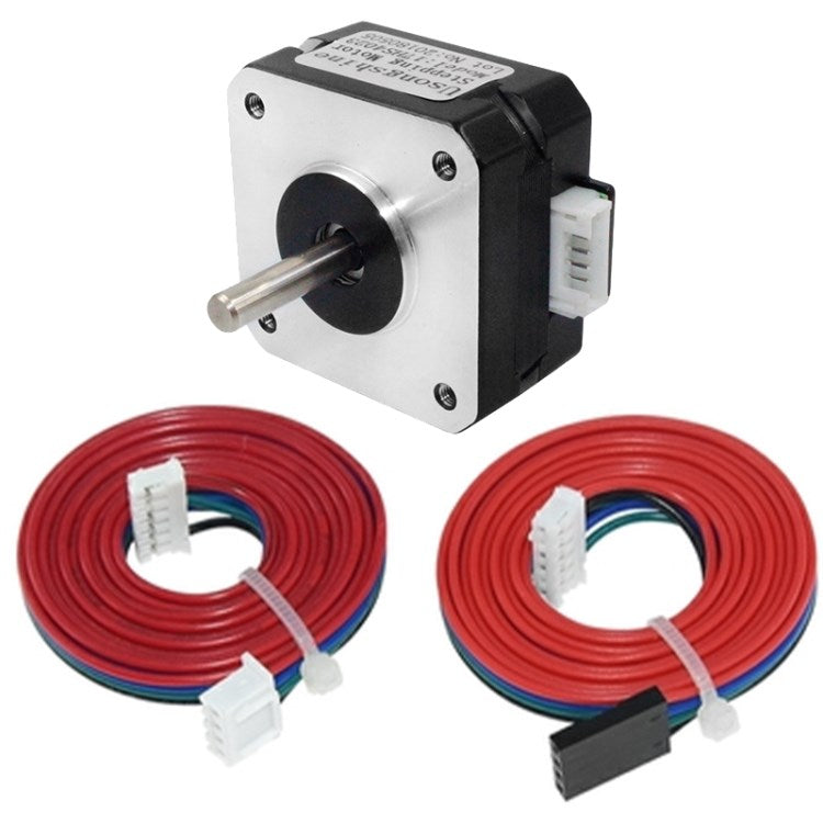 3D Printer Stepper Motor for Usongshine 17HS4023 Nema17 Titan Extruder 4-Lead 1.0 A Nema 17 42 - With Black+White Cable Plugs
